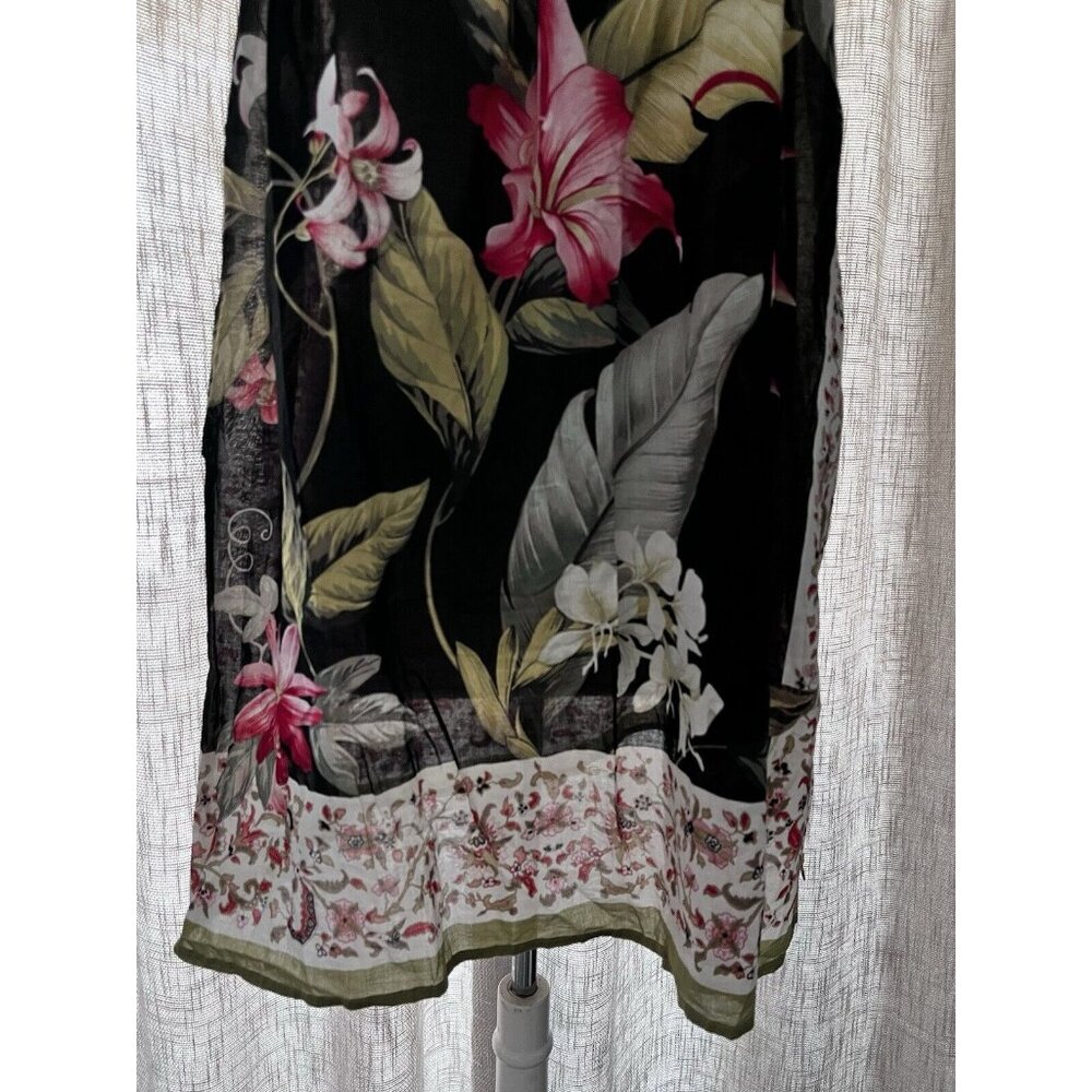 Tommy Bahama Womens M/L Bathing Suit Cover Up 100% Cotton Tropical Floral Print - Picture 2 of 8